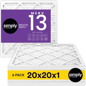 Simply 20x20x1 Air Filter, Merv 13